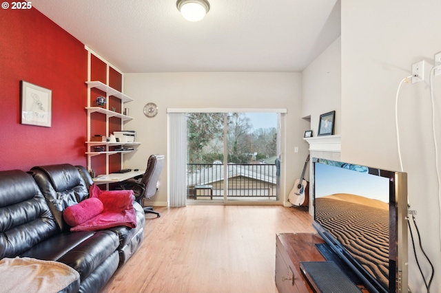 living room featuring hardwood / wood-style floors