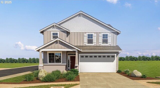 craftsman-style home featuring a garage