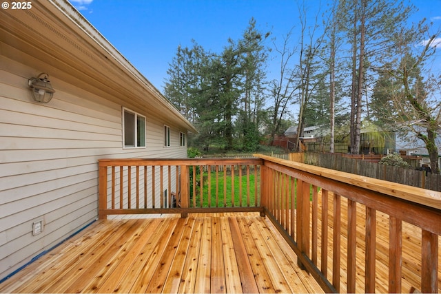 wooden deck with fence