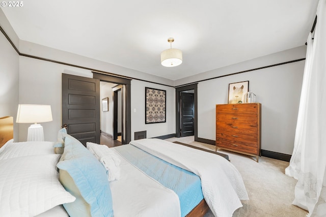 view of carpeted bedroom