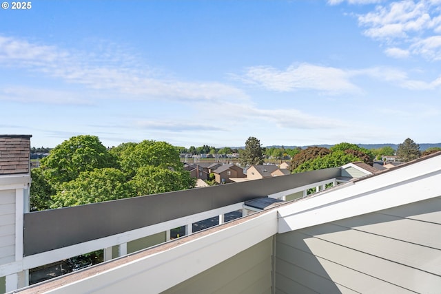 balcony featuring a residential view