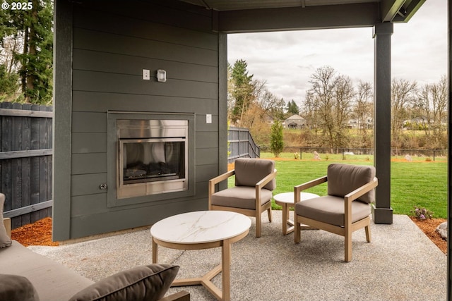 1006 S 48th Pl, Ridgefield, WA 98642 - view of patio with a glass covered fireplace