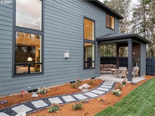 1006 S 48th Pl, Ridgefield, WA 98642 - back of house featuring an outdoor living space and a patio