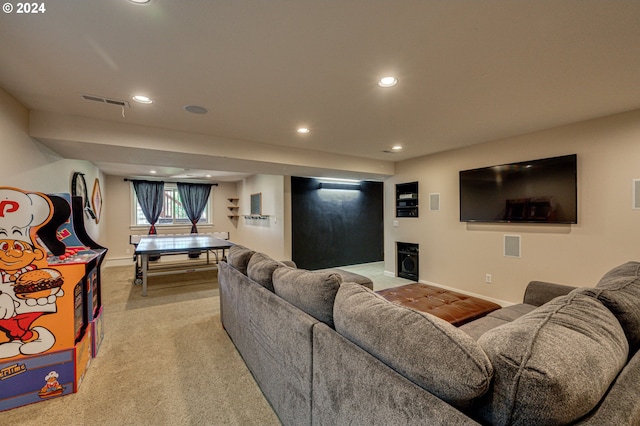 view of carpeted living room