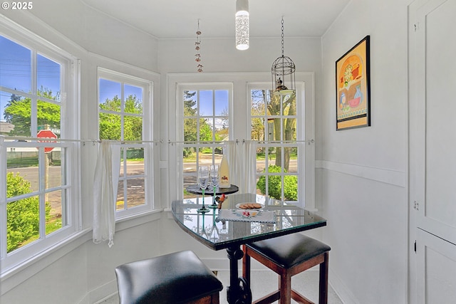 sunroom / solarium with french doors