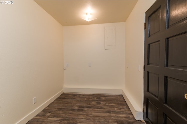 1260 Jackson Ave, Bandon, OR 97411 - empty room featuring electric panel and dark wood-style flooring