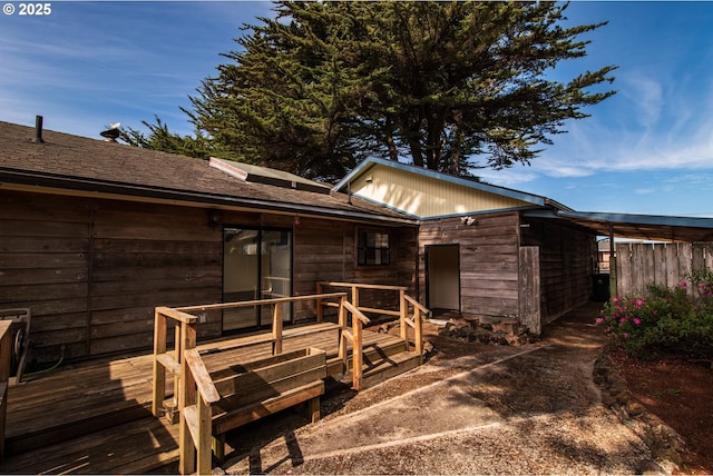 1260 Jackson Ave, Bandon, OR 97411 - rear view of property with a deck