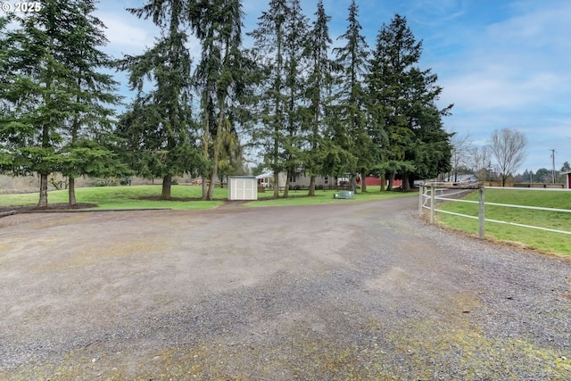 view of road featuring driveway