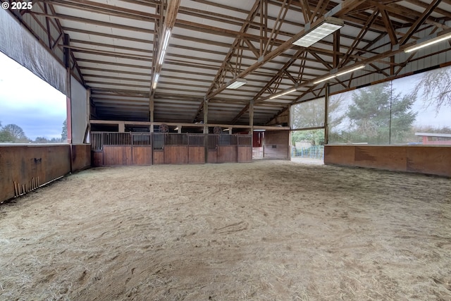 view of horse barn