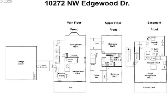 10272 NW Edgewood Dr, Portland, OR 97229 - property floor plan