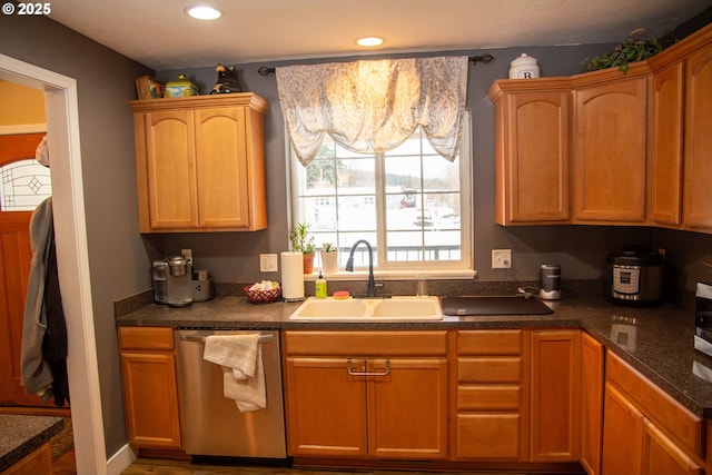 kitchen with dishwasher and sink