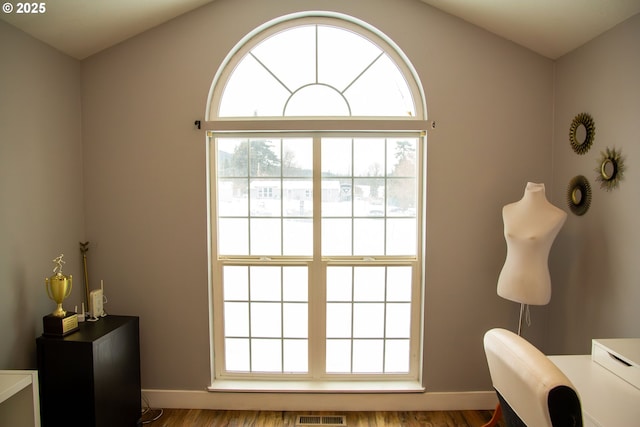 doorway to outside with light hardwood / wood-style floors