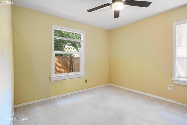 996 14th St, Salem, OR 97302 - unfurnished room featuring a ceiling fan and baseboards