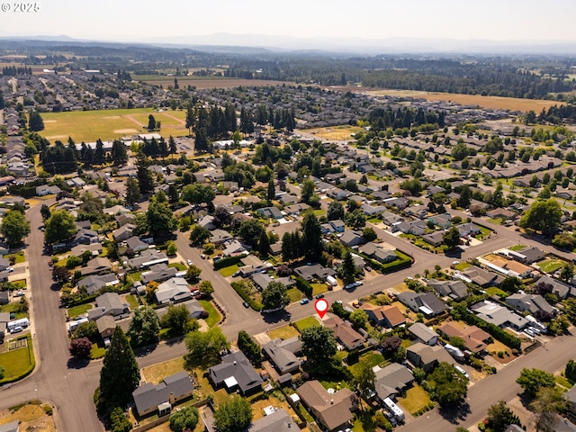 1025 S Grant St, Canby, OR 97013 - aerial view of property and surrounding area with nearby suburban area