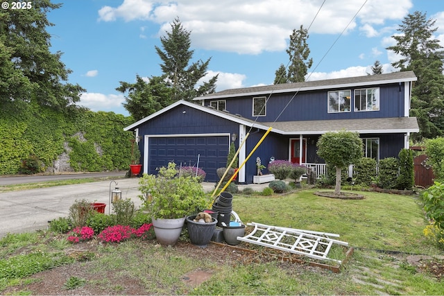 3490 Midway Ave NE, Salem, OR 97301 - traditional home featuring a garage, concrete driveway, a front lawn, and roof with shingles