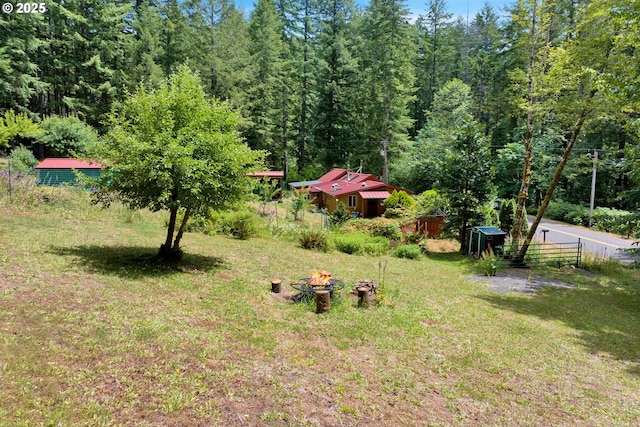 91625 W Fork Rd, Deadwood, OR 97430 - view of yard with a wooded view