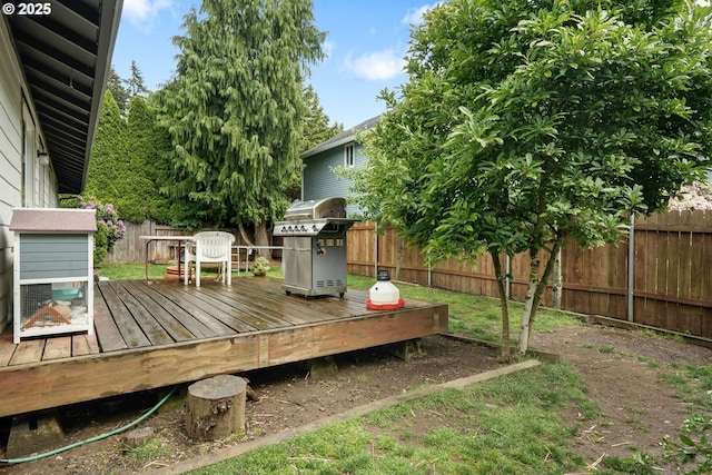 12705 NE 101st St, Vancouver, WA 98682 - deck featuring area for grilling and a fenced backyard