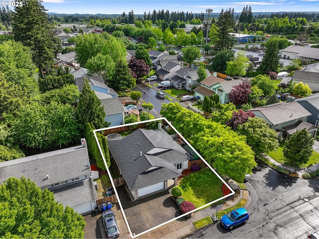 12705 NE 101st St, Vancouver, WA 98682 - aerial perspective of suburban area with property parcel outlined