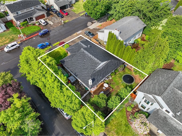 12705 NE 101st St, Vancouver, WA 98682 - aerial perspective of suburban area featuring property boundaries highlighted
