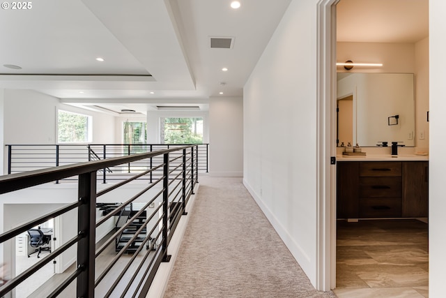 967 S 66th Pl, Springfield, OR 97478 - hall featuring recessed lighting and light colored carpet