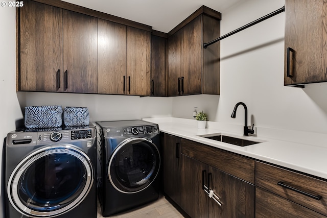 967 S 66th Pl, Springfield, OR 97478 - washroom featuring cabinet space and washer and dryer