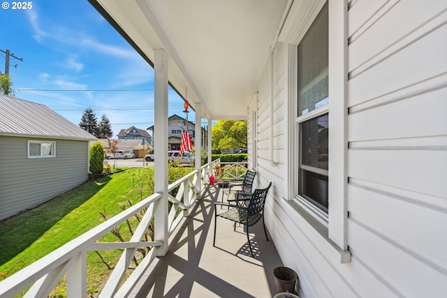 balcony with covered porch