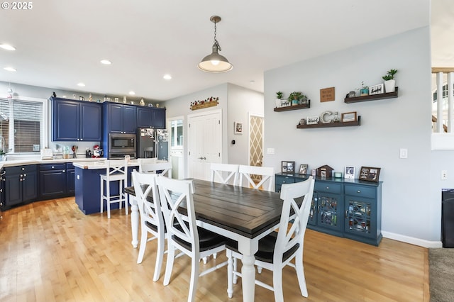 1393 NE 11th Ave, Canby, OR 97013 - dining space featuring light wood-style flooring and recessed lighting