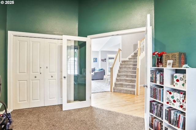 1393 NE 11th Ave, Canby, OR 97013 - interior space with stairway and french doors