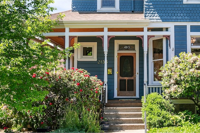 view of doorway to property