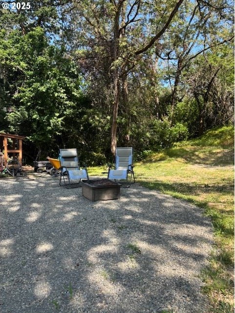 610 SE Maple St, Oakland, OR 97462 - view of yard featuring a patio area