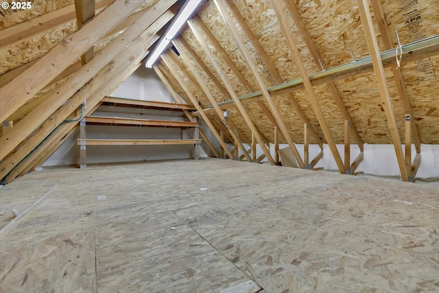 view of attic