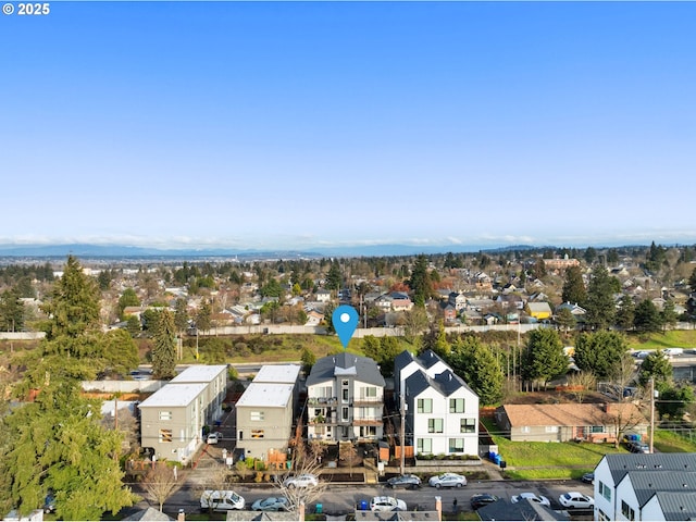 aerial view featuring a residential view