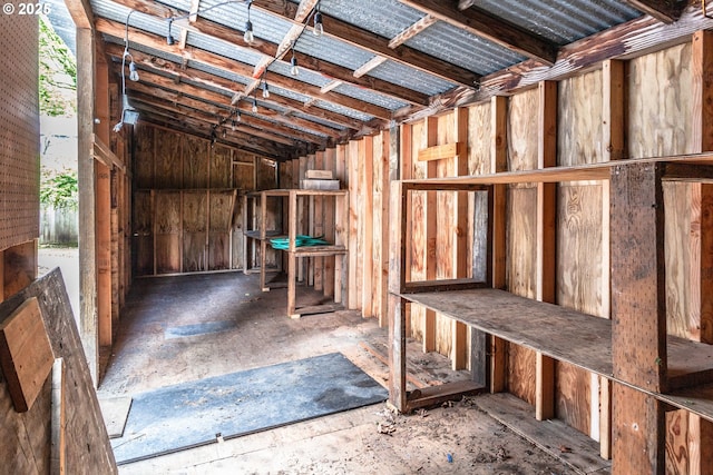 view of storage room