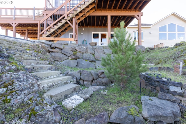 371 Summit Ridge Dr, The Dalles, OR 97058 - view of side of property featuring stairs and a wooden deck