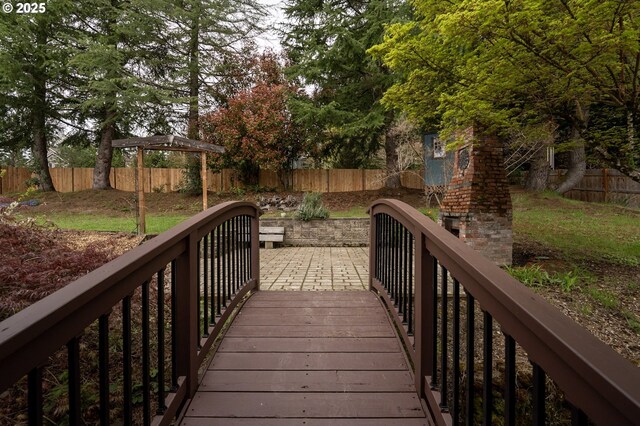 6765 SW 153rd Ave, Beaverton, OR 97007 - wooden deck with a fenced backyard