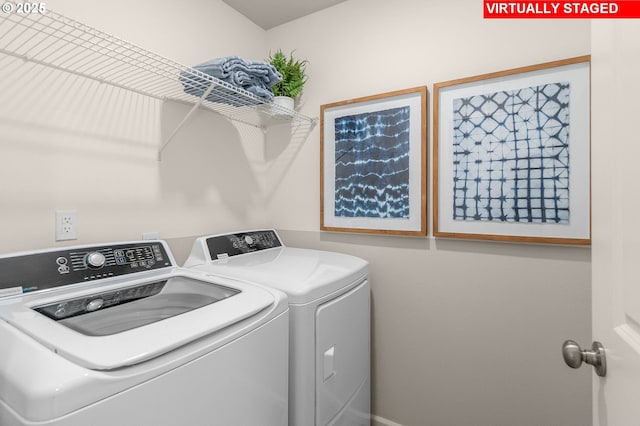 11325 NW Main St, North Plains, OR 97133 - washroom with separate washer and dryer
