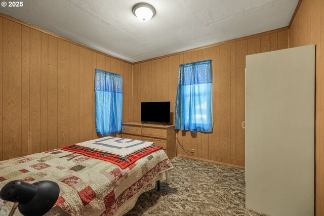 13307 SE Raymond St, Portland, OR 97236 - carpeted bedroom with wooden walls
