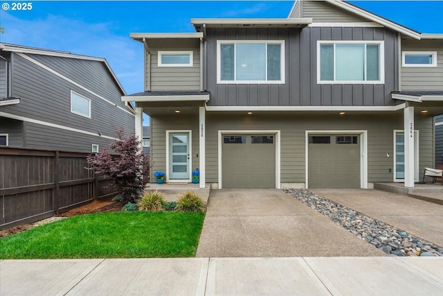 2856 S Nectarine St, Cornelius, OR 97113 - view of front of property with driveway, an attached garage, and board and batten siding