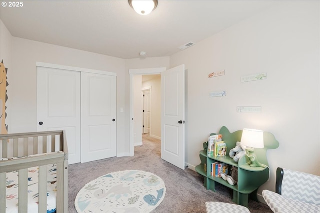 2856 S Nectarine St, Cornelius, OR 97113 - bedroom with light carpet, a closet, and baseboards