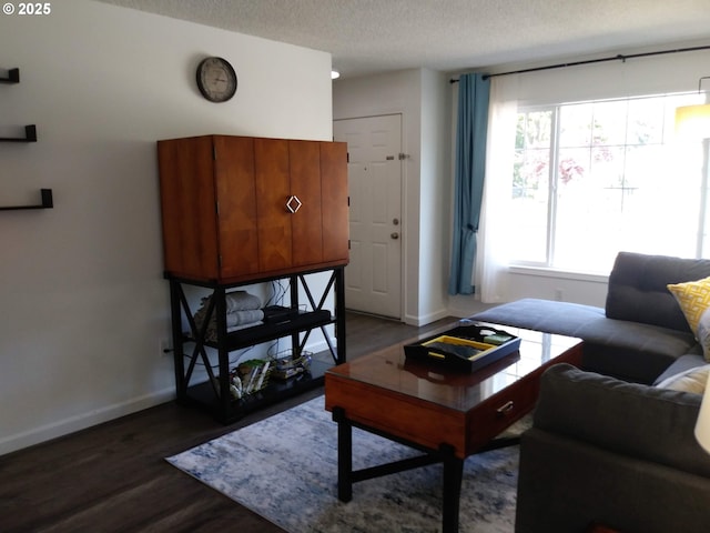 878 I St, Washougal, WA 98671 - living room with wood finished floors and a textured ceiling