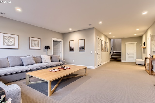 view of carpeted living room