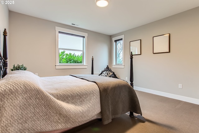 bedroom with carpet