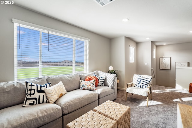 view of carpeted living room