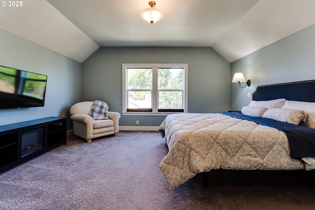 1556 Washington St, Eugene, OR 97401 - bedroom with vaulted ceiling, carpet, and baseboards