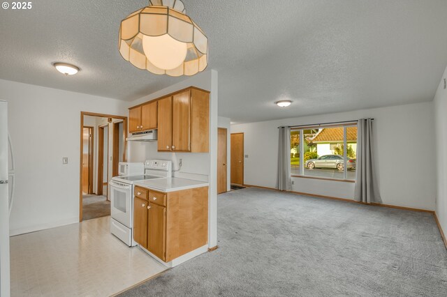 kitchen with stainless steel fridge and electric stove