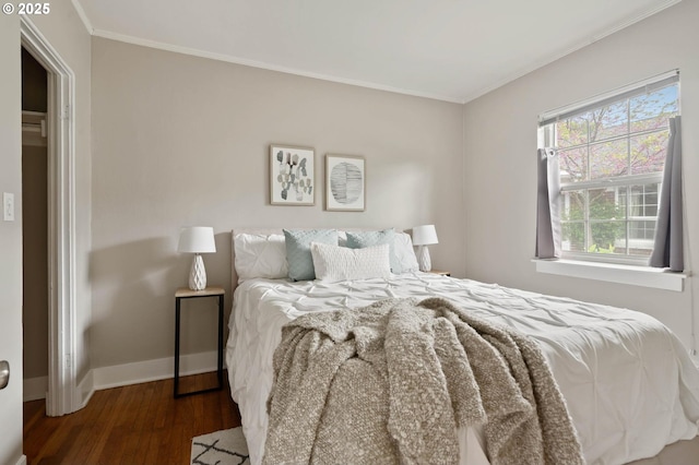 2643 NW Raleigh St Unit 30, Portland, OR 97210 - bedroom featuring wood finished floors, ornamental molding, and baseboards