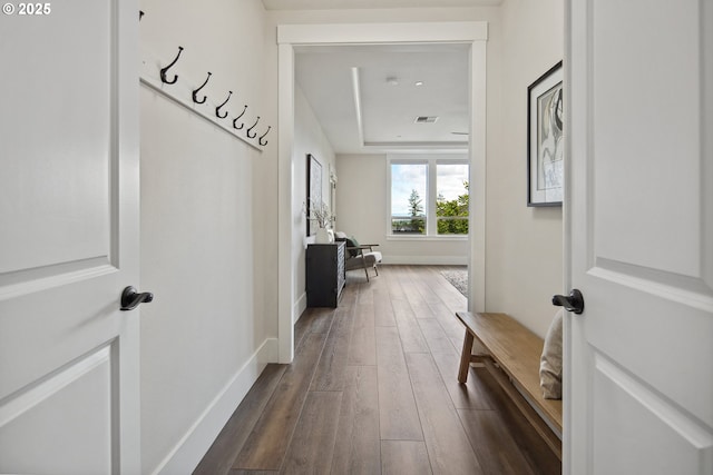 5360 NW 18th Ave, Camas, WA 98607 - corridor with dark wood-type flooring and baseboards