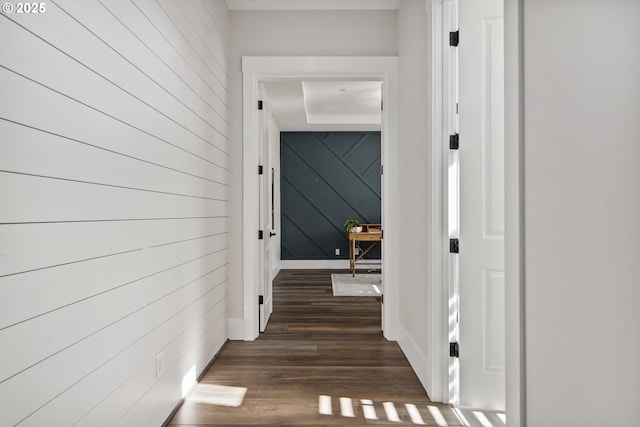 5360 NW 18th Ave, Camas, WA 98607 - corridor featuring dark wood finished floors and wood walls