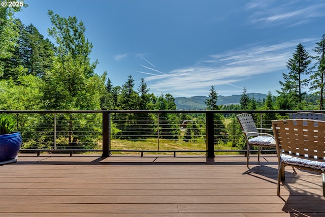 36555 Mcgowan Creek Rd, Springfield, OR 97478 - deck featuring a mountain view