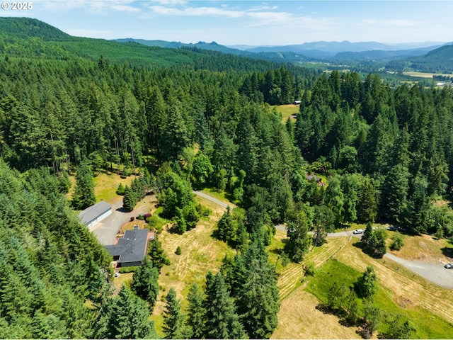 36555 Mcgowan Creek Rd, Springfield, OR 97478 - aerial view of a heavily wooded area and a mountain backdrop